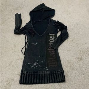 Hooded Salvage dress / top